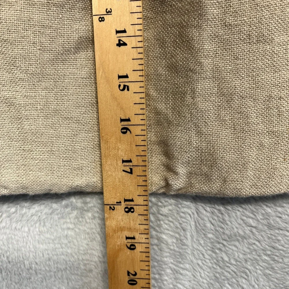 Crate & Barrel Midori Pillow Cover 20x20 Neutral Beige Brown Ruffled Textured